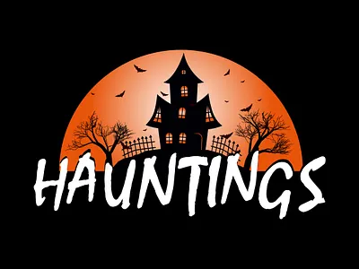 Hauntings branding design illustration logo brand manitgraphics