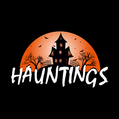 Hauntings branding design illustration logo brand manitgraphics