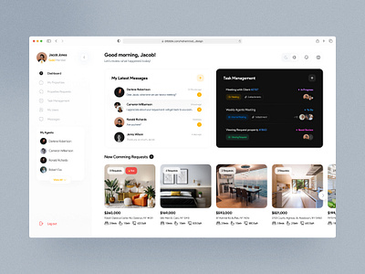 Real Estate management dashboard concept admin admin panel agent business concept creative creativity dashboard design dribbble idea management minimal real estate shot ui ux web