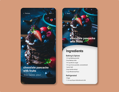 daily UI recipe app design ui ux