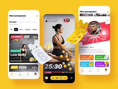 Vosmyorka Workout App 3d app branding design fitness gym ios training ui ux workout