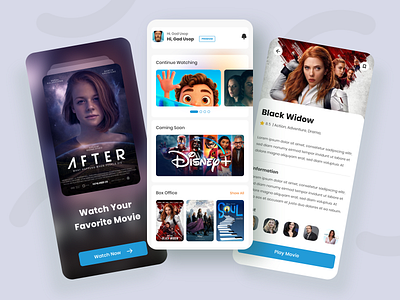Pilemku - Watch Film Design App mobile movie product design smart ui ui design ux