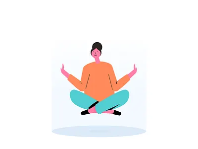 Peace with Boundaries boundaries character design graphic illustration mobile peace relax ui vector yoga