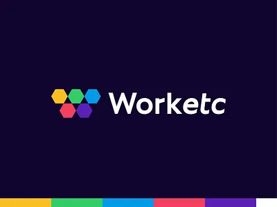 WORKetc, logo design for CRM business management software access database billing business management software colorful crm customer relationship management data daas help desk invoicing letter mark monogram logo logo design marketing minimalist people project management saas sales team work teamwork w