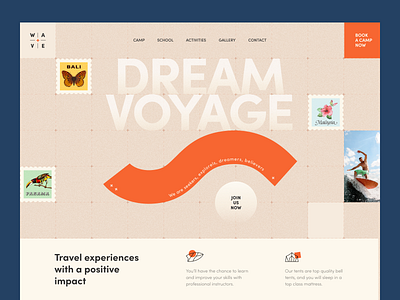 Wave Surf Camp Website design interface product service startup ui ux web website