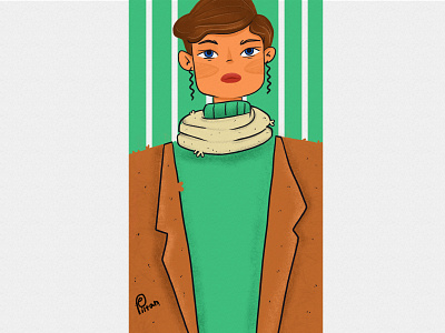 Scarf 2d 3d animation application branding character characterdesign design girl graphic design green illustration illustrator logo motion graphics sad scarf ui vector