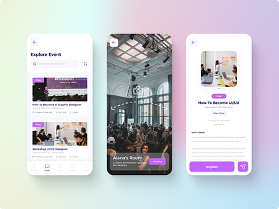 Co-working App - UI Design 🖥️ (Part-2) 360 business cafe card co working coffee design icons mobile office product design task toglas typography ux ui workspace