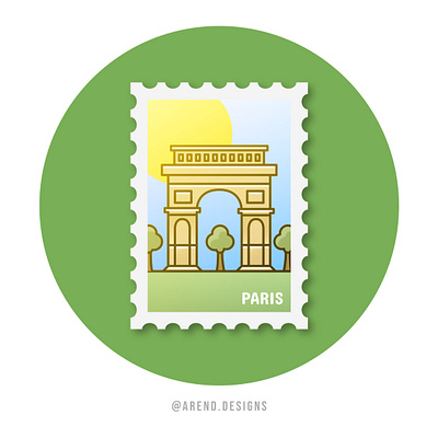 Arc de triomphe, Paris postcard stamp illustration arc de triomphe flat design flat illustration france france illustration france sticker minimalistic design monument monument illustration monuments paris paris illustration paris sticker postcard design postcard illustration postcard stamp stamp design stamp illustration stamp vector travel sticker