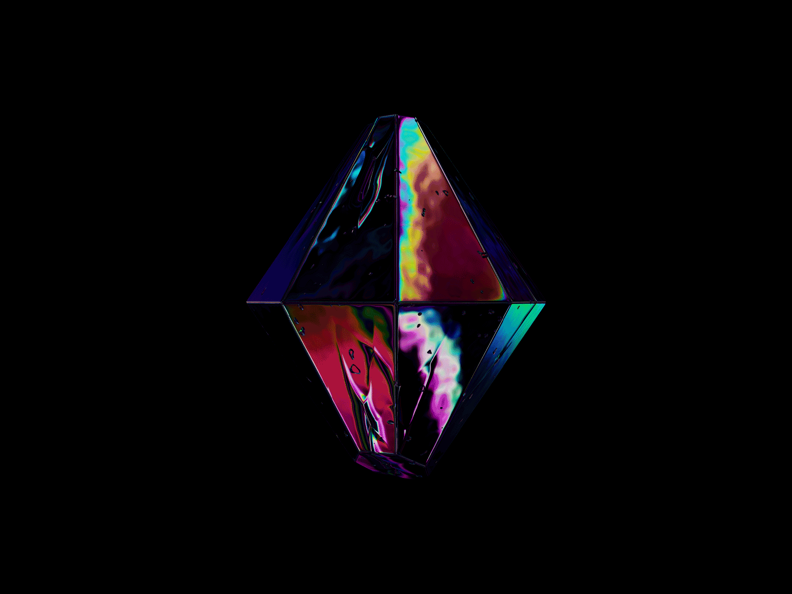 Iridescent crystal 3d 3d animation 3d modelling animation blender crystal floating iridescent motion render tutorial