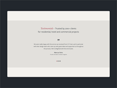 Testimonials Section animation clean design interface minimal motion principle simple testimonial ui ux website