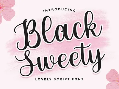 Black Sweety - Lovely Script Font farmhouse watercolor font