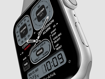 Citizen Watch Face 5 app applewatch application citizen citizenwatch clock concept dashboard design panel platform sketch time timer ui watch watchface watchos