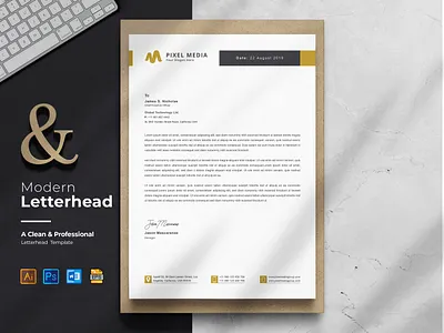 Business Letterhead Template branding brandingbite brochure template business letterhead clean letterhead corporate identity corporate letterhead creative letterhead graphic design illustration letterhead letterhead design modern letterhead presentation folder simple letterhead visual identity