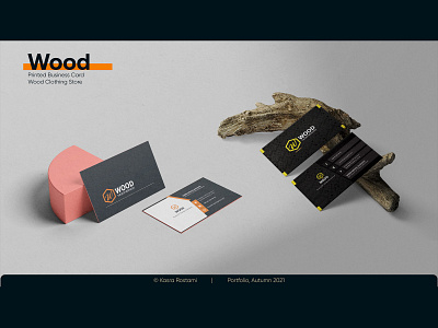 Wood Clothing Store branding card graphic design logo motion graphics visitcard