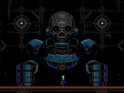 Boss level illustration pixel art