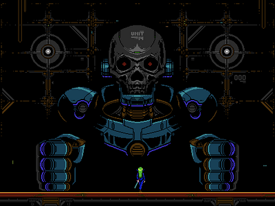 Boss level illustration pixel art