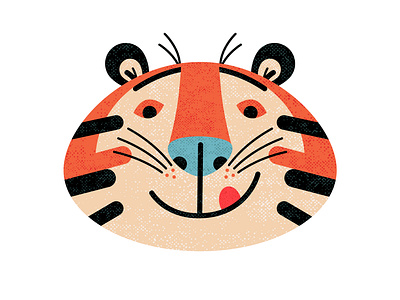 Tiger 2022 animal illustration minimal new year tiger vector year