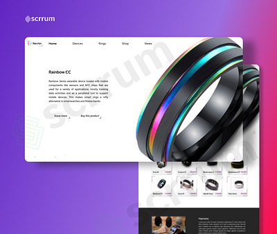 Smart Ring E-commerce website 3d animation app branding design graphic design illustration logo minimal motion graphics ui ux vector