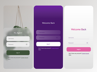 Login page Challenge app application design glass gradient graphic design login ui userexperience ux