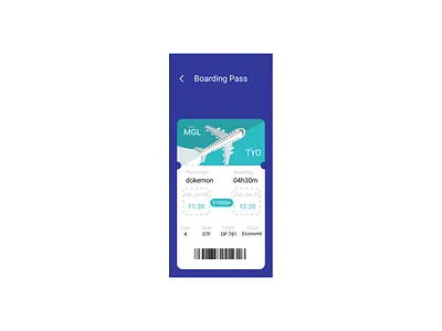 DailyUI:024 Boarding Pass