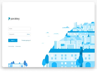 Parakey Sign In Page branding illustration jovo ve sign in page ui