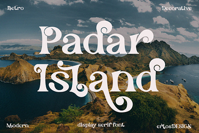 Padar Island - Display Serif Font by erlosDESIGN branding design fonts graphic design logo modern fonts retro fonts serif fonts typography vector