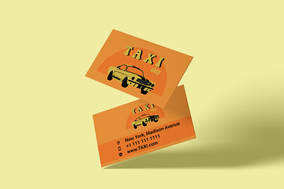 Business card for taxi in retro style adobe illustrator branding business business card car company design ford 350 gt graphic design illustration logo service taxi typography vector