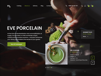 EVE PORCELAIN branding cook design figma landingpage shop ui uiux webdesign