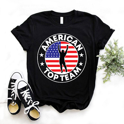 American T-shirt Design design fiverr t shirt graphic design illustration logo merch by amazon tsh vector