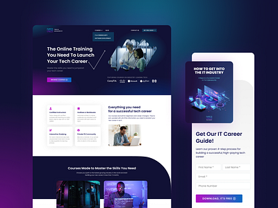 💻 Kotechacademy agency company courses design desktop e learning ideas inspiration it lms purple school technology ui ux uxui web webdesign webdesigner website