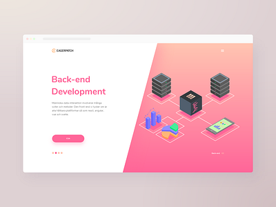 Eagerpatch: back-end product service carousel branding call to action carousel concept design graphic design hero illustration illustration design isometric ui ux vector web web design