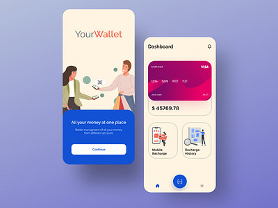 Your Wallet App Concept android app app branding colors design dribbble finance finance app fintech fitech app graphic graphic design illustration ios app logo minimal ui ui design ux ux design