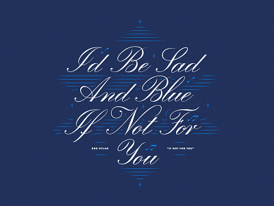 If Not For You bob dylan christmas flourishes holiday music snowflake typography