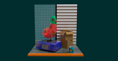 duck 3d blender design graphic design web