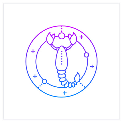 Scorpio gradient icon art branding design graphic design icon illustration logo magic stye ui vector