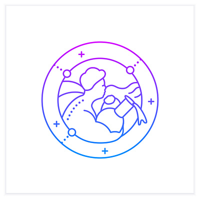 Aquarius gradient icon art astronomy branding design graphic design icon illustration logo stye ui vector
