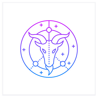 Capricorn gradient icon art branding design graphic design icon illustration logo magic stye ui vector