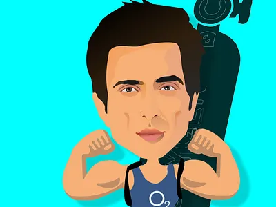 Sonu Sood Illustration animation design graphic design illustration vector