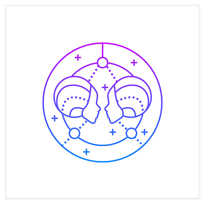 Gemini gradient icon art branding design graphic design icon illustration logo magic stye ui vector