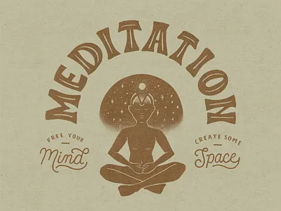 Meditation Illustration custom illustration illustration jillstclair jillstclaircreative meditation procreate yoga yoga illustration