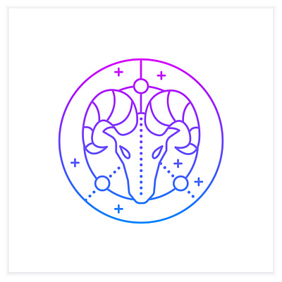 Aries gradient icon art branding design graphic design icon illustration logo magic stye ui vector
