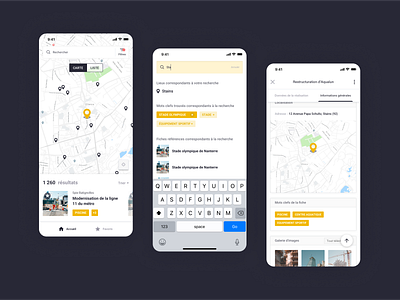 Construction mobile app - UX/UI art direction batiment construction design direction artistique mobile app ui design ux design