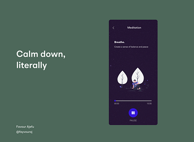 meditation screen app design figma portfolio ui ui design ux