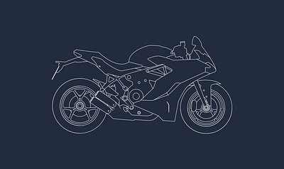 Motorcycle Line Art graphic design illustration line art vector