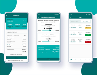 Mobile Loan Application design finance app loan application mobile app ui ui design