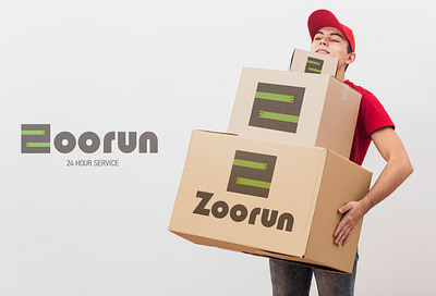 Zoorun Logistics branding delivery design graphic design icon identity logo pakage vector