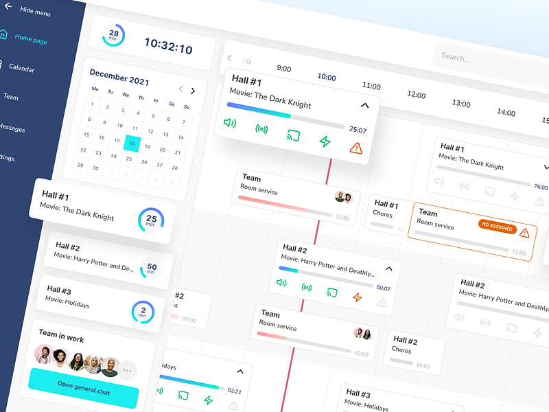 Cinema manager - dashboard app cinema dashboard design manager ui uidesign ux