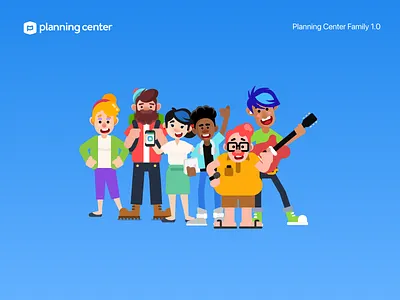 Characters - Planning Center characters glasses guitar illustration laptop people planning center vector