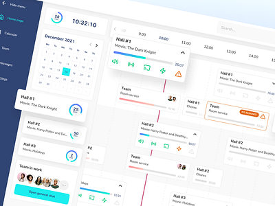 Cinema manager - dashboard app cinema dashboard design manager ui uidesign ux