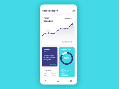 Financial Report Screen - Daily UI 017 adobexd dashboard datascreens figma uidesign uxdesign